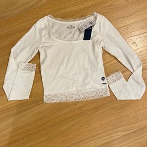 White hollister baby tee